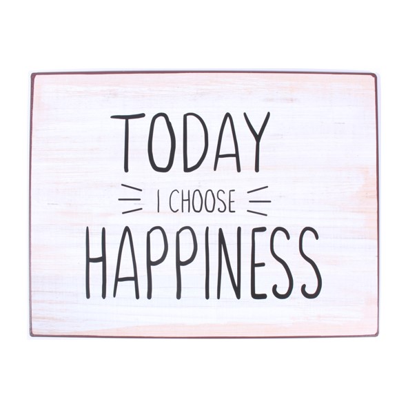 Dekoschild Metallschild Today I choose happiness