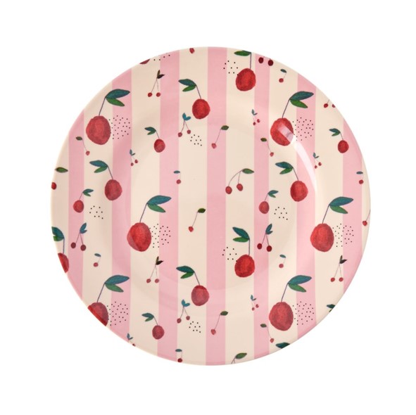 Rice Melamin Teller - Pink - Cherry Print - Wunscherfüllerin