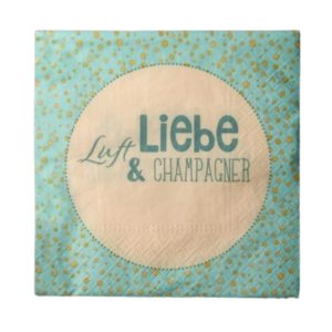 Serviette Liebe Luft & Champagner